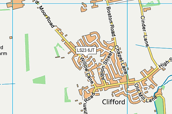 LS23 6JT map - OS VectorMap District (Ordnance Survey) LS23 6JT map - OS VectorMap District (Ordnance Survey)