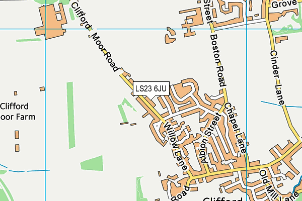 LS23 6JU map - OS VectorMap District (Ordnance Survey) LS23 6JU map - OS VectorMap District (Ordnance Survey)