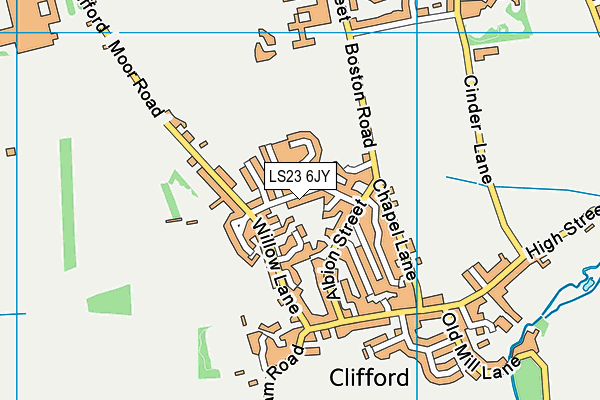 LS23 6JY map - OS VectorMap District (Ordnance Survey) LS23 6JY map - OS VectorMap District (Ordnance Survey)
