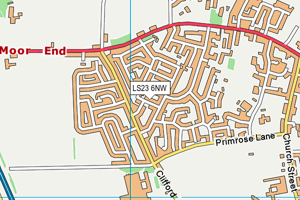 LS23 6NW map - OS VectorMap District (Ordnance Survey) LS23 6NW map - OS VectorMap District (Ordnance Survey)