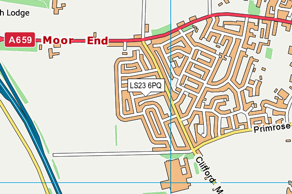 LS23 6PQ map - OS VectorMap District (Ordnance Survey) LS23 6PQ map - OS VectorMap District (Ordnance Survey)