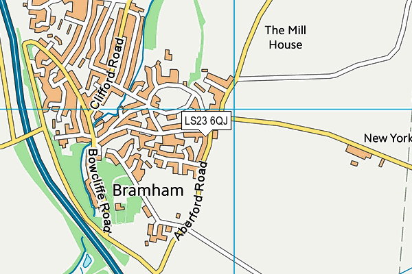 LS23 6QJ map - OS VectorMap District (Ordnance Survey) LS23 6QJ map - OS VectorMap District (Ordnance Survey)