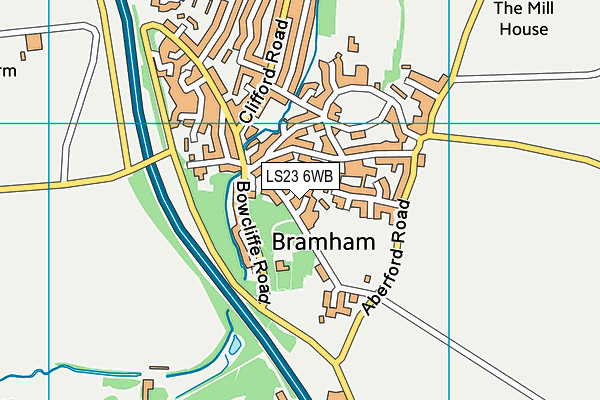 LS23 6WB map - OS VectorMap District (Ordnance Survey) LS23 6WB map - OS VectorMap District (Ordnance Survey)