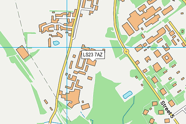 LS23 7AZ map - OS VectorMap District (Ordnance Survey) LS23 7AZ map - OS VectorMap District (Ordnance Survey)