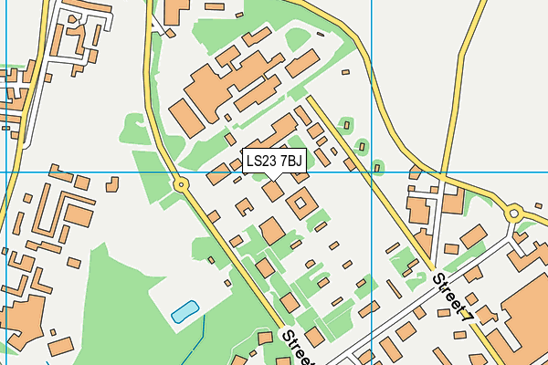 LS23 7BJ map - OS VectorMap District (Ordnance Survey) LS23 7BJ map - OS VectorMap District (Ordnance Survey)