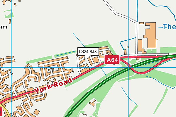 LS24 8JX map - OS VectorMap District (Ordnance Survey) LS24 8JX map - OS VectorMap District (Ordnance Survey)