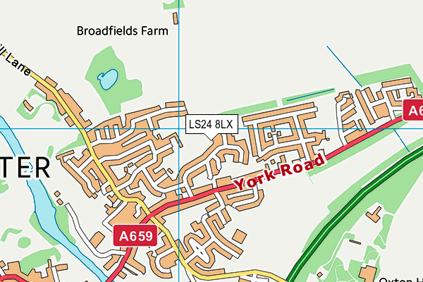 LS24 8LX map - OS VectorMap District (Ordnance Survey) LS24 8LX map - OS VectorMap District (Ordnance Survey)