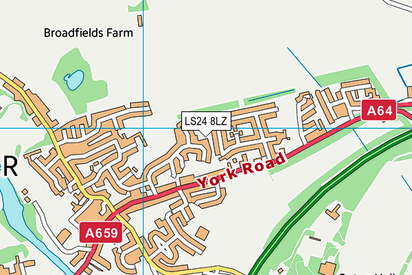LS24 8LZ map - OS VectorMap District (Ordnance Survey) LS24 8LZ map - OS VectorMap District (Ordnance Survey)