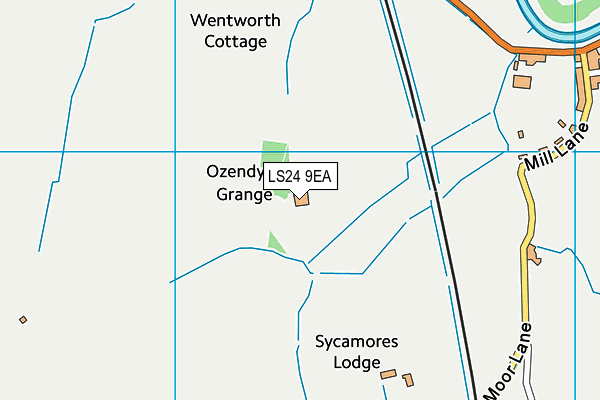 LS24 9EA map - OS VectorMap District (Ordnance Survey) LS24 9EA map - OS VectorMap District (Ordnance Survey)