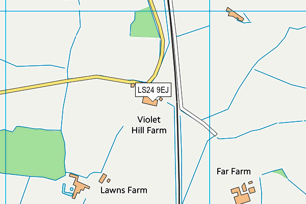 LS24 9EJ map - OS VectorMap District (Ordnance Survey) LS24 9EJ map - OS VectorMap District (Ordnance Survey)