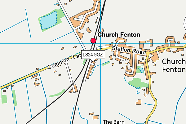 LS24 9GZ map - OS VectorMap District (Ordnance Survey)