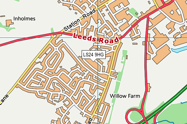 LS24 9HG map - OS VectorMap District (Ordnance Survey) LS24 9HG map - OS VectorMap District (Ordnance Survey)