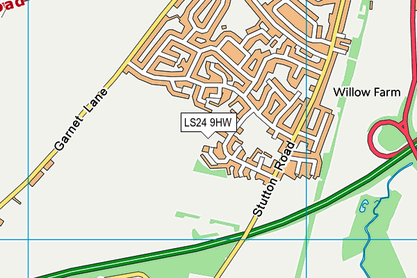 LS24 9HW map - OS VectorMap District (Ordnance Survey) LS24 9HW map - OS VectorMap District (Ordnance Survey)