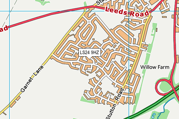 LS24 9HZ map - OS VectorMap District (Ordnance Survey) LS24 9HZ map - OS VectorMap District (Ordnance Survey)