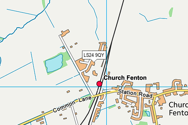 LS24 9QY map - OS VectorMap District (Ordnance Survey)