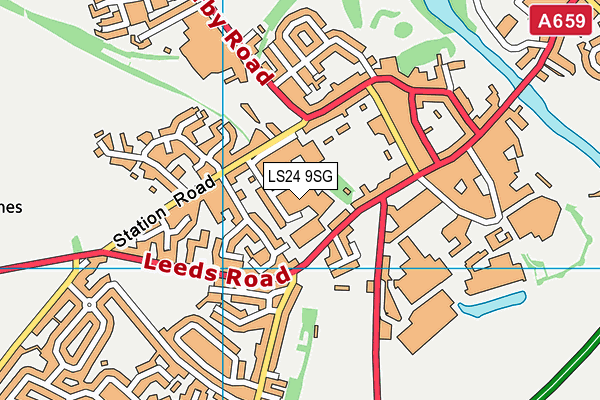 LS24 9SG map - OS VectorMap District (Ordnance Survey) LS24 9SG map - OS VectorMap District (Ordnance Survey)