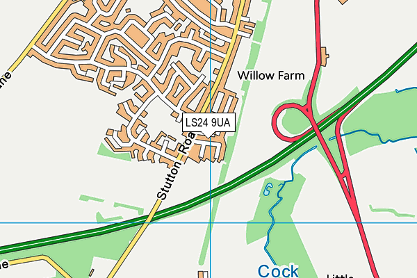 LS24 9UA map - OS VectorMap District (Ordnance Survey) LS24 9UA map - OS VectorMap District (Ordnance Survey)