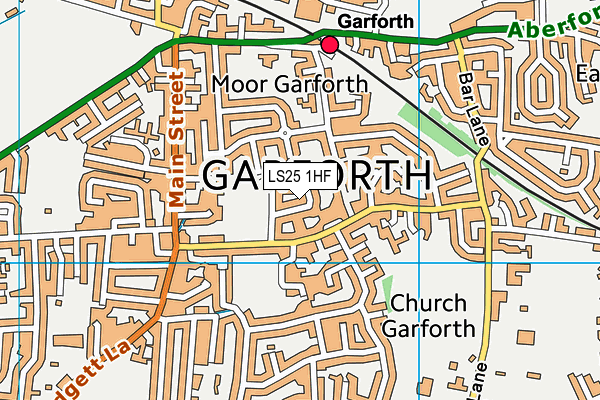 LS25 1HF map - OS VectorMap District (Ordnance Survey) LS25 1HF map - OS VectorMap District (Ordnance Survey)