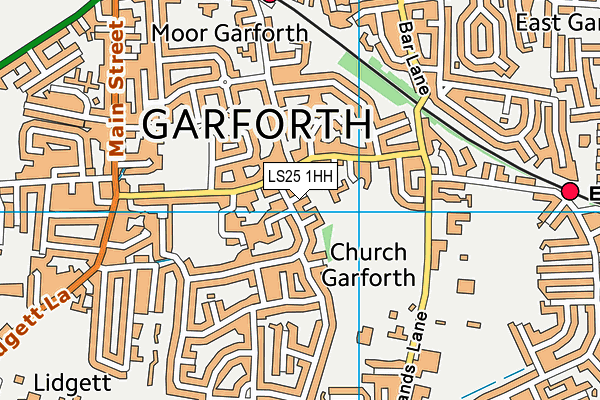 LS25 1HH map - OS VectorMap District (Ordnance Survey) LS25 1HH map - OS VectorMap District (Ordnance Survey)
