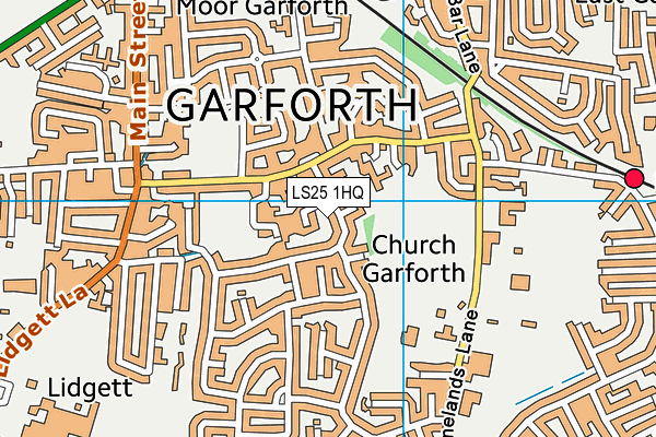 LS25 1HQ map - OS VectorMap District (Ordnance Survey) LS25 1HQ map - OS VectorMap District (Ordnance Survey)