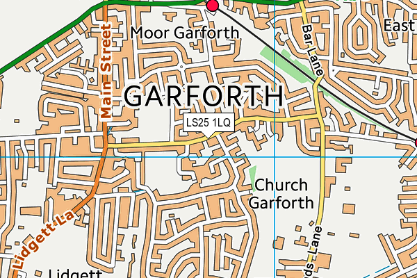 LS25 1LQ map - OS VectorMap District (Ordnance Survey) LS25 1LQ map - OS VectorMap District (Ordnance Survey)