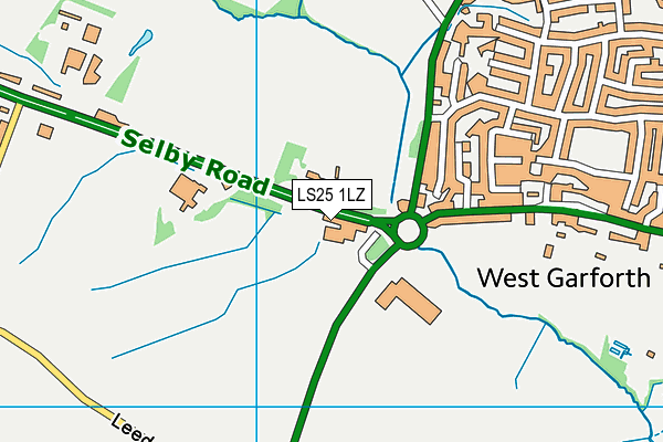 LS25 1LZ map - OS VectorMap District (Ordnance Survey) LS25 1LZ map - OS VectorMap District (Ordnance Survey)