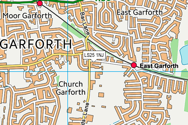 LS25 1NJ map - OS VectorMap District (Ordnance Survey) LS25 1NJ map - OS VectorMap District (Ordnance Survey)