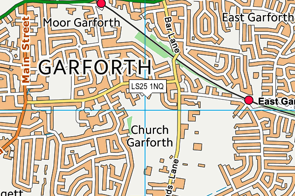 LS25 1NQ map - OS VectorMap District (Ordnance Survey) LS25 1NQ map - OS VectorMap District (Ordnance Survey)
