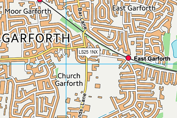 LS25 1NX map - OS VectorMap District (Ordnance Survey) LS25 1NX map - OS VectorMap District (Ordnance Survey)
