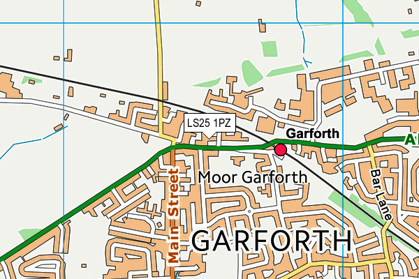 LS25 1PZ map - OS VectorMap District (Ordnance Survey) LS25 1PZ map - OS VectorMap District (Ordnance Survey)