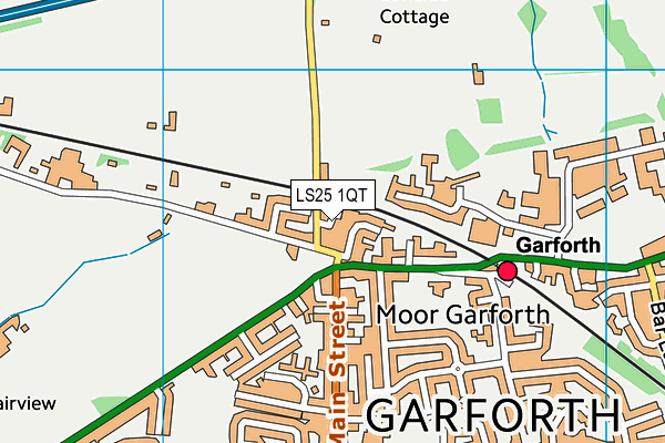 LS25 1QT map - OS VectorMap District (Ordnance Survey) LS25 1QT map - OS VectorMap District (Ordnance Survey)