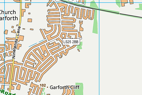 LS25 2BB map - OS VectorMap District (Ordnance Survey) LS25 2BB map - OS VectorMap District (Ordnance Survey)
