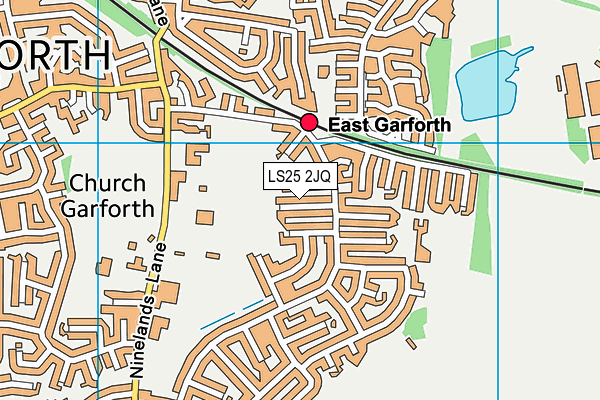 LS25 2JQ map - OS VectorMap District (Ordnance Survey) LS25 2JQ map - OS VectorMap District (Ordnance Survey)