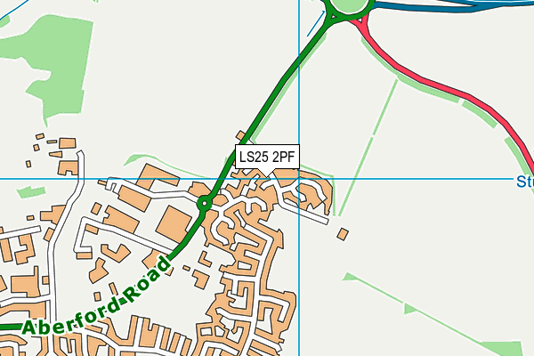 LS25 2PF map - OS VectorMap District (Ordnance Survey) LS25 2PF map - OS VectorMap District (Ordnance Survey)