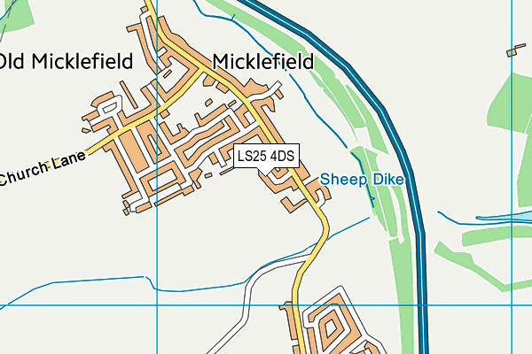 LS25 4DS map - OS VectorMap District (Ordnance Survey) LS25 4DS map - OS VectorMap District (Ordnance Survey)