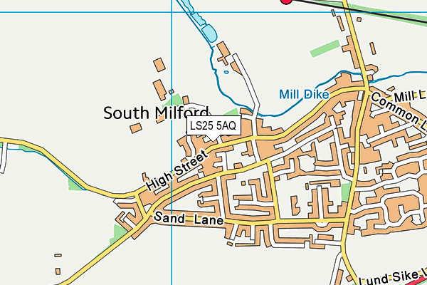 LS25 5AQ map - OS VectorMap District (Ordnance Survey) LS25 5AQ map - OS VectorMap District (Ordnance Survey)