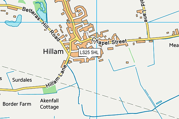 LS25 5HL map - OS VectorMap District (Ordnance Survey) LS25 5HL map - OS VectorMap District (Ordnance Survey)