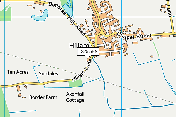 LS25 5HN map - OS VectorMap District (Ordnance Survey) LS25 5HN map - OS VectorMap District (Ordnance Survey)