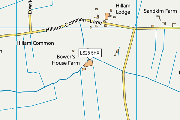 LS25 5HX map - OS VectorMap District (Ordnance Survey) LS25 5HX map - OS VectorMap District (Ordnance Survey)