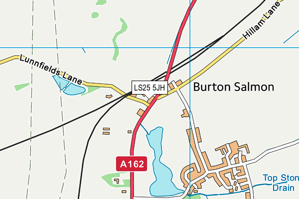 LS25 5JH map - OS VectorMap District (Ordnance Survey) LS25 5JH map - OS VectorMap District (Ordnance Survey)