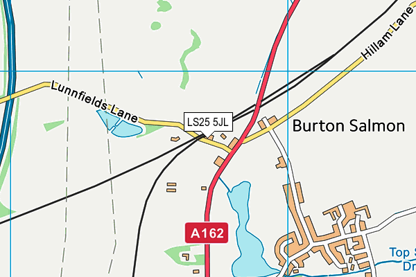 LS25 5JL map - OS VectorMap District (Ordnance Survey) LS25 5JL map - OS VectorMap District (Ordnance Survey)
