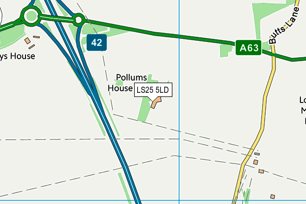 LS25 5LD map - OS VectorMap District (Ordnance Survey) LS25 5LD map - OS VectorMap District (Ordnance Survey)