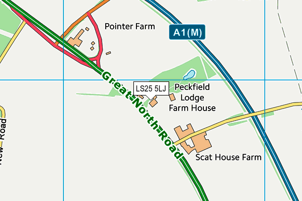 LS25 5LJ map - OS VectorMap District (Ordnance Survey) LS25 5LJ map - OS VectorMap District (Ordnance Survey)