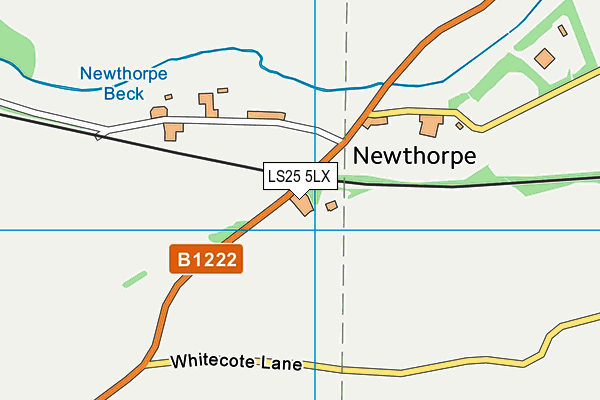 LS25 5LX map - OS VectorMap District (Ordnance Survey) LS25 5LX map - OS VectorMap District (Ordnance Survey)