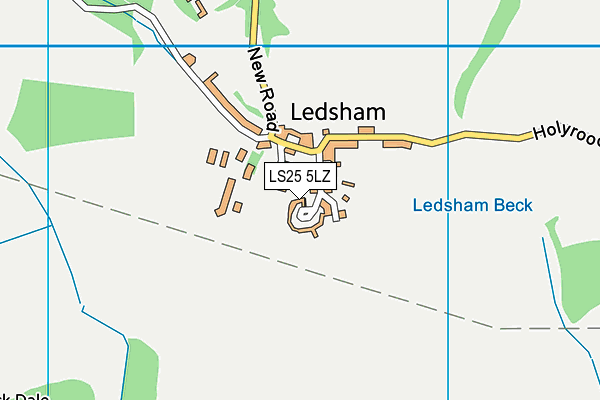 LS25 5LZ map - OS VectorMap District (Ordnance Survey) LS25 5LZ map - OS VectorMap District (Ordnance Survey)