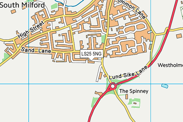LS25 5NG map - OS VectorMap District (Ordnance Survey) LS25 5NG map - OS VectorMap District (Ordnance Survey)