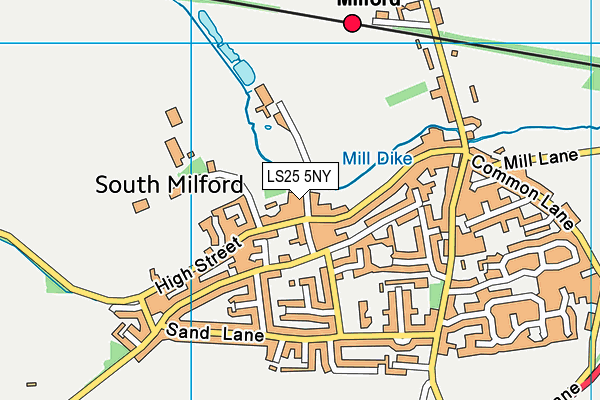 LS25 5NY map - OS VectorMap District (Ordnance Survey) LS25 5NY map - OS VectorMap District (Ordnance Survey)