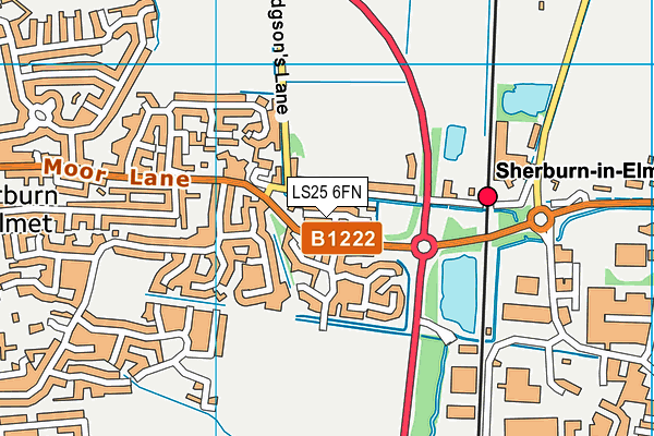 LS25 6FN map - OS VectorMap District (Ordnance Survey) LS25 6FN map - OS VectorMap District (Ordnance Survey)