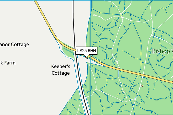 LS25 6HN map - OS VectorMap District (Ordnance Survey) LS25 6HN map - OS VectorMap District (Ordnance Survey)