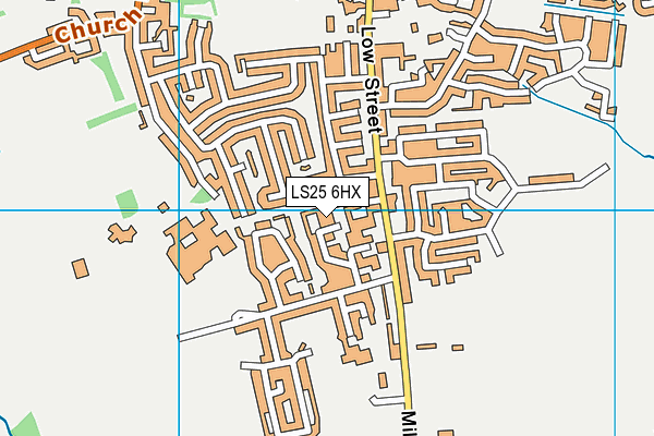 LS25 6HX map - OS VectorMap District (Ordnance Survey) LS25 6HX map - OS VectorMap District (Ordnance Survey)